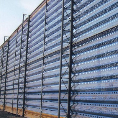 河北原料場防風抑塵網廠長春儲電廠金屬擋風墻四平沖孔防風抑塵網